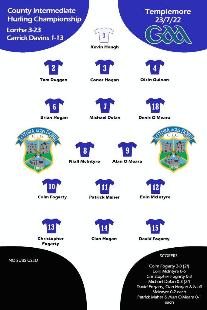 Lorrha Carrick Davins Intermediate Championship 230722